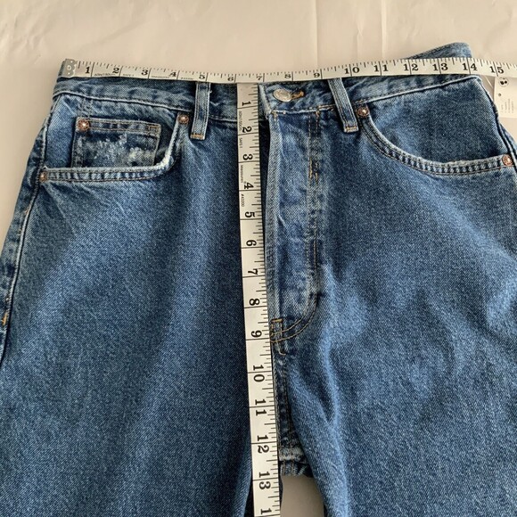 We The Free Jeans Women Size 27 Busted Knee Straight Leg - Picture 5 of 12